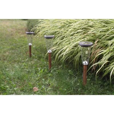 Lot de 3 balises solaires Canopo - 20 lumens - Beige - Éclairage extérieur