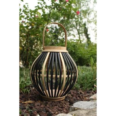Lampe solaire en bambou - Olivie - Noir, Décoration Lumineuse