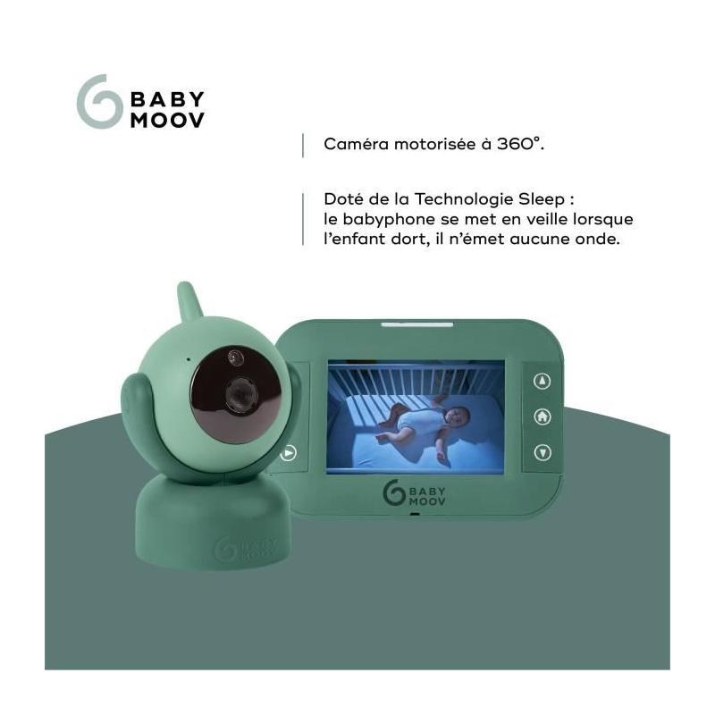 Caméra motorisée Babymoov YOO Twist avec vue 360° - Technologie Sleep et vision nocturne