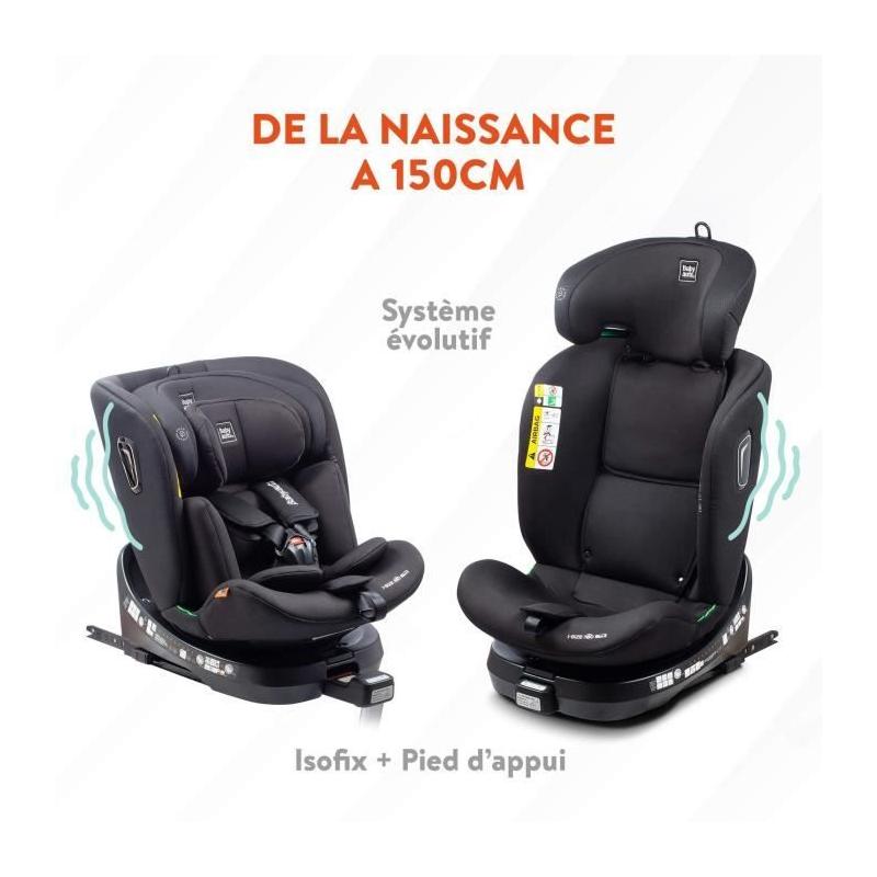 Siège auto pivotant 360° - BABYAUTO AITANA GREY ANTHRACITE - Naissance à 12 ans