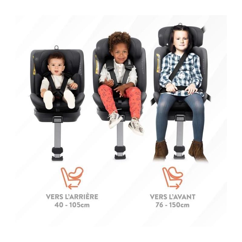 Siège auto pivotant 360° - BABYAUTO AITANA GREY ANTHRACITE - Naissance à 12 ans