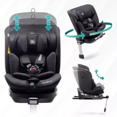 Siège auto pivotant 360° - BABYAUTO AITANA GREY ANTHRACITE - Naissance à 12 ans