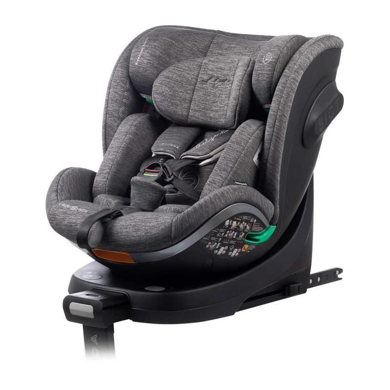 Siège auto BABYAUTO SCUDDA GREY DOBBY - Pivotant 360° - I-Size - ISOFIX