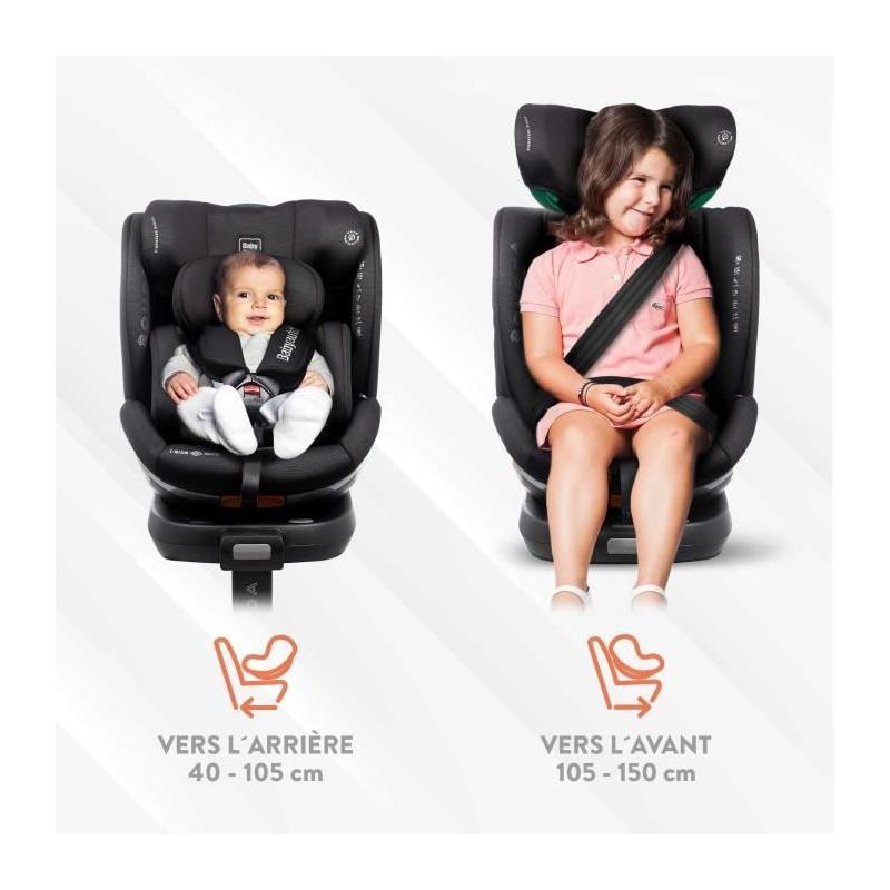 Siège auto BABYAUTO SCUDDA GREY DOBBY - Pivotant 360° - I-Size - ISOFIX