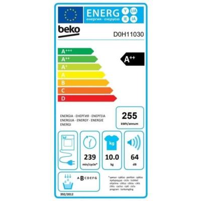 Seche-linge Pompe à Chaleur BEKO B300 Eco Sense D0H11030 - 10 kg - A++ - Blanc