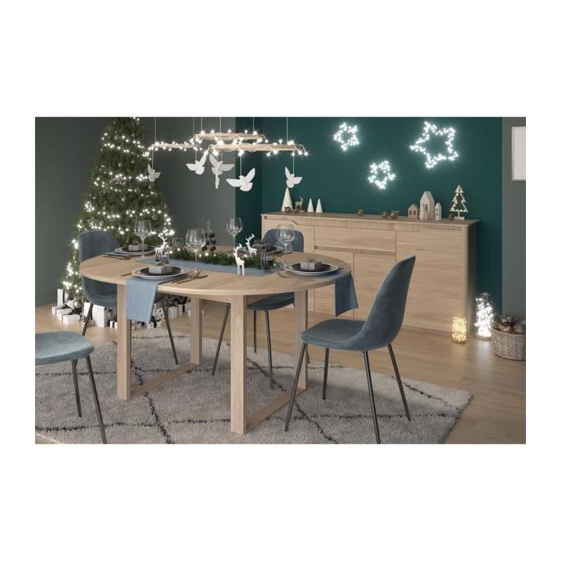 Ensemble buffet et table ronde extensible BETTY - Chêne - PARISOT