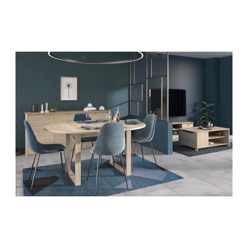 Ensemble buffet et table ronde extensible BETTY - Chêne - PARISOT