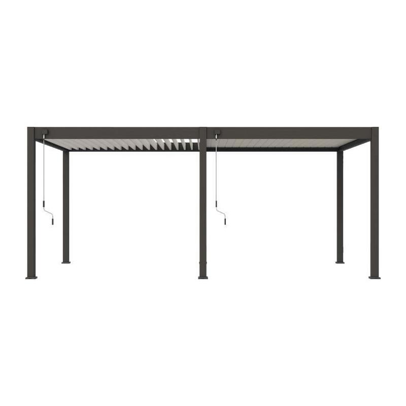 Pergola Aluminium OMBREA Anthracite/Blanc 3x6 m - Bioclimatique