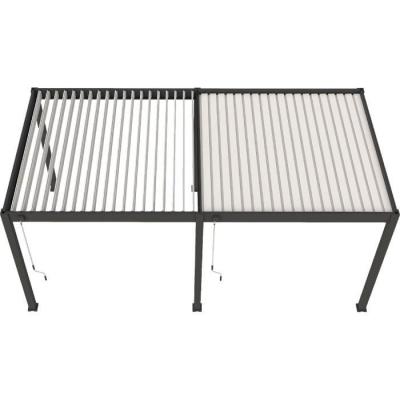 Pergola Aluminium OMBREA Anthracite/Blanc 3x6 m - Bioclimatique