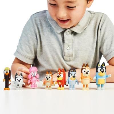 Figurines BLUEY - Coffret 8 personnages articulés - Univers de la série