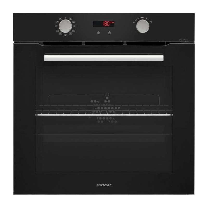 Four encastrable Pyrolyse BRANDT - Noir - Porte froide - 59,2 x 59,2 x 60,8 cm
