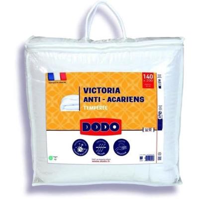 Couette anti-acariens tempérée 300gr/m² VICTORIA 140x200 cm - Blanc