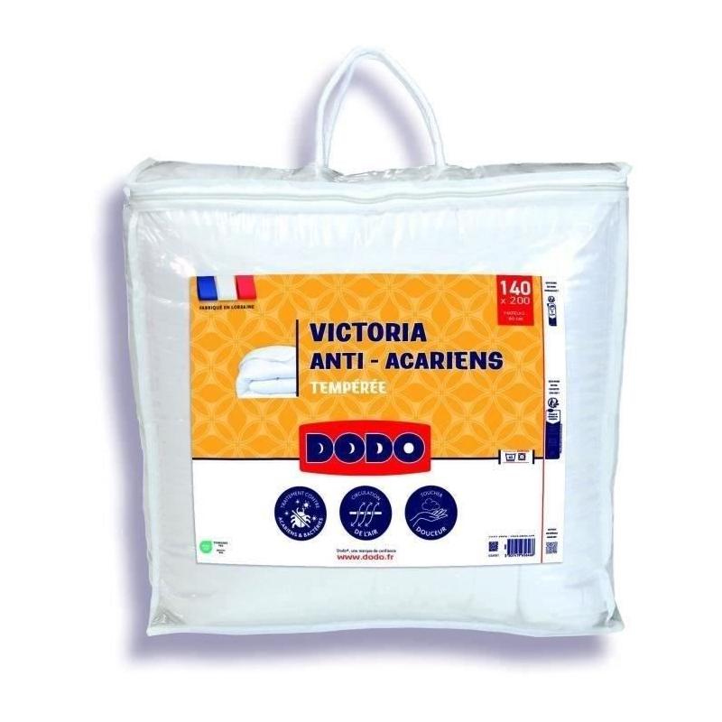 Couette anti-acariens tempérée 300gr/m² VICTORIA 140x200 cm - Blanc