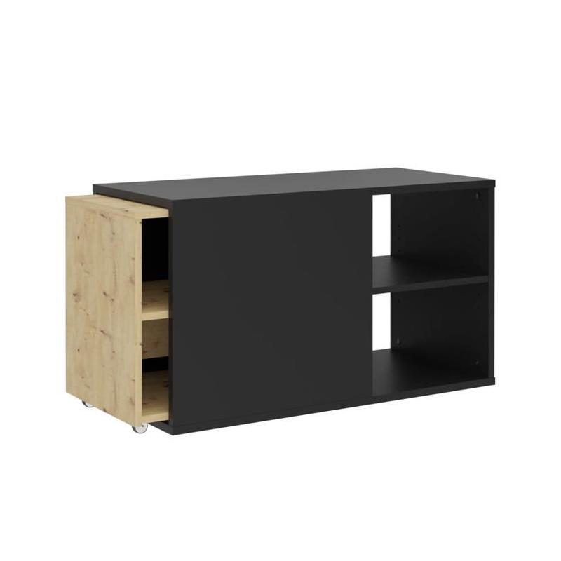 Meuble TV 2 compartiments ouverts 133,5x39,9x49,2 cm - Élégance et fonctionnalité
