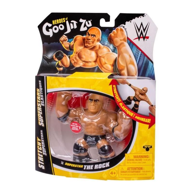 Figurine extensible GOO JIT ZU WWE The Rock - 11 cm - Texture élastique