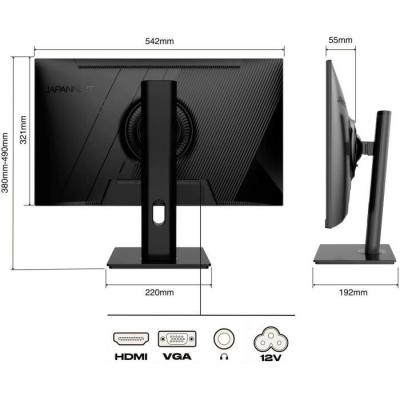 Écran PC JAPANNEXT 23,8 FHD IPS - Pied ergonomique