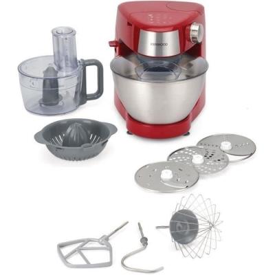 Robot pâtissier compact 1000W Kenwood - Bol 4,3L - Rouge