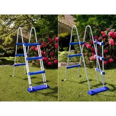 Kit Piscine Hors Sol Ronde Blanche Ø300 x 122 cm - Filtre à Sable et Échelle