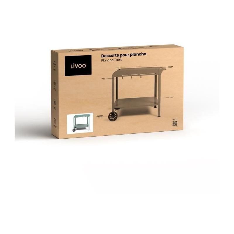 Desserte pour plancha - LIVOO - GS168V - Vert / Noir - Pratique et robuste