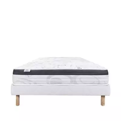 Ensemble matelas + sommier SLEEPLUX - 140x190 cm - Ferme - Été/Hiver