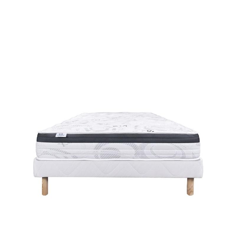 Ensemble matelas + sommier SLEEPLUX - 140x190 cm - Ferme - Été/Hiver