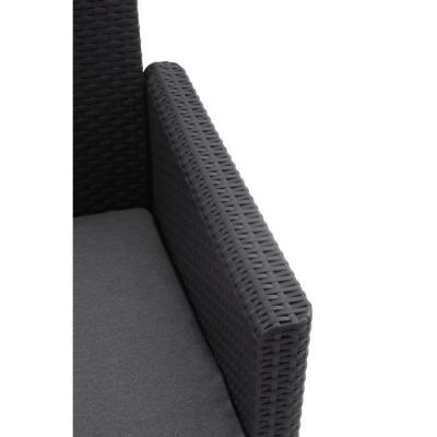 Ensemble de jardin modulable en résine tressée - Noir - KETER - 4 personnes