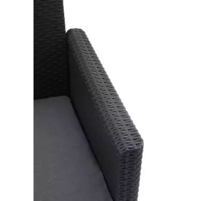 Ensemble de jardin modulable en résine tressée - Noir - KETER - 4 personnes