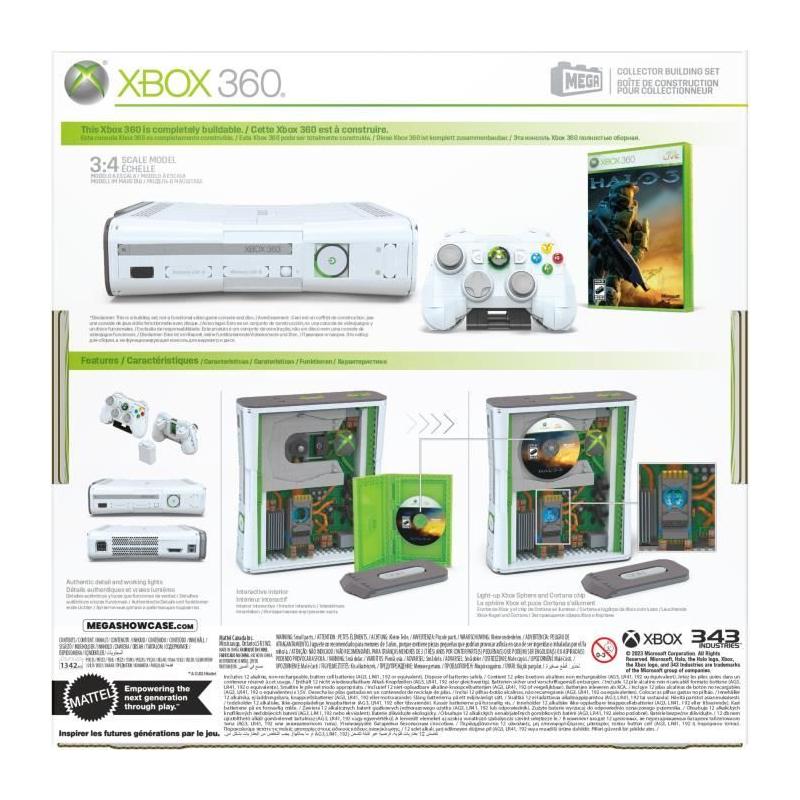 Coffret de Construction MEGA Xbox 360 - Manette LED - 1342 pièces