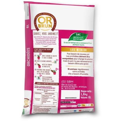Terreau orchidées OR BRUN - Favorise croissance 6L