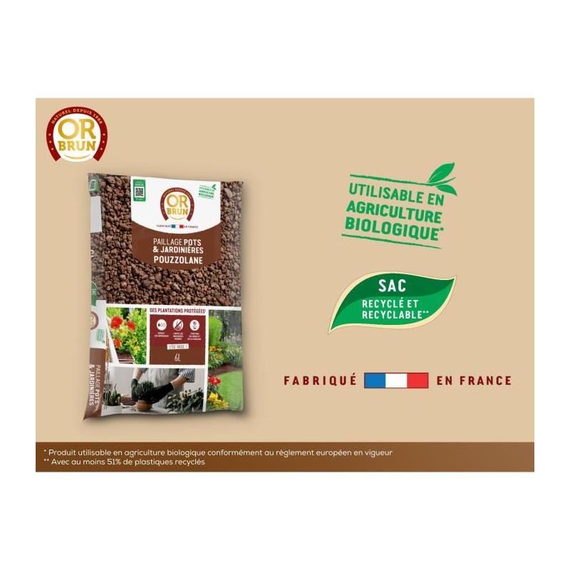 Paillage de Pouzzolane 6L - Protection Plantes