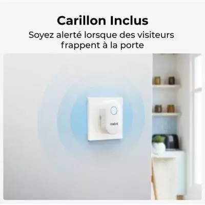 Interphone - REOLINK - D340P - Noir: Sonnette de Haute Qualité