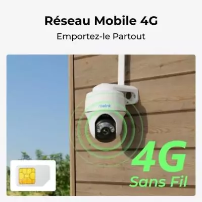 Caméra extérieure Reolink G430 avec panneau solaire - Blanc