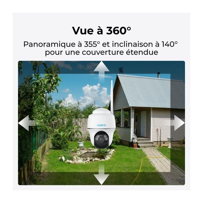 Caméra extérieure REOLINK B430 avec panneau solaire - Blanc