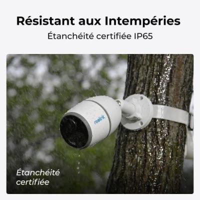 Caméra extérieure Reolink G330 Blanc avec panneau solaire