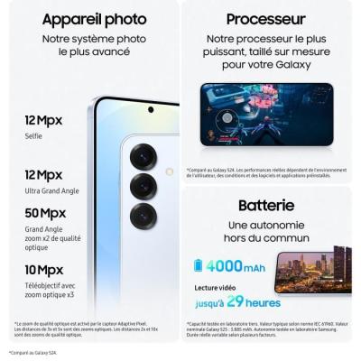 SAMSUNG Galaxy S25 AI Smartphone 128 Go Bleu nuit - Plus responsable