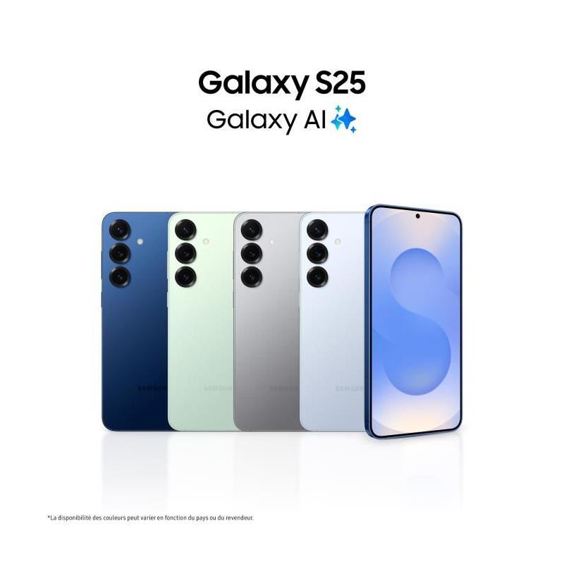 Samsung Galaxy S25 AI Smartphone 512 Go Vert d'eau - Plus responsable et facilement réparable