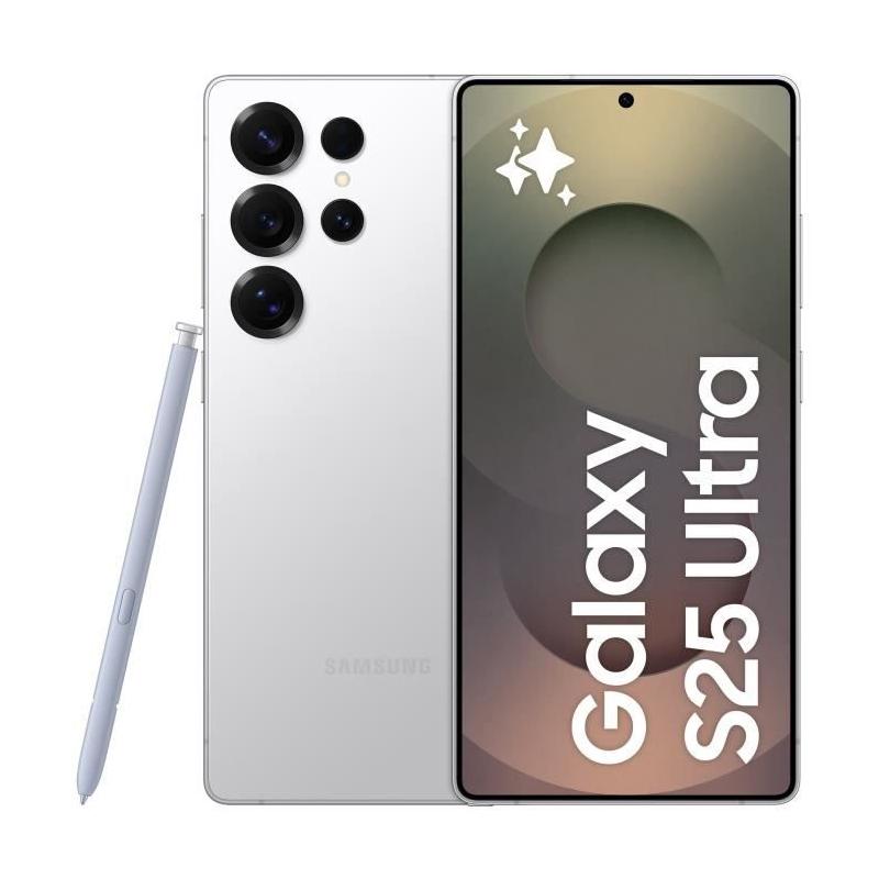 SAMSUNG Galaxy S25 Ultra AI Smartphone 256 Go Argent Titane - Performance et élégance