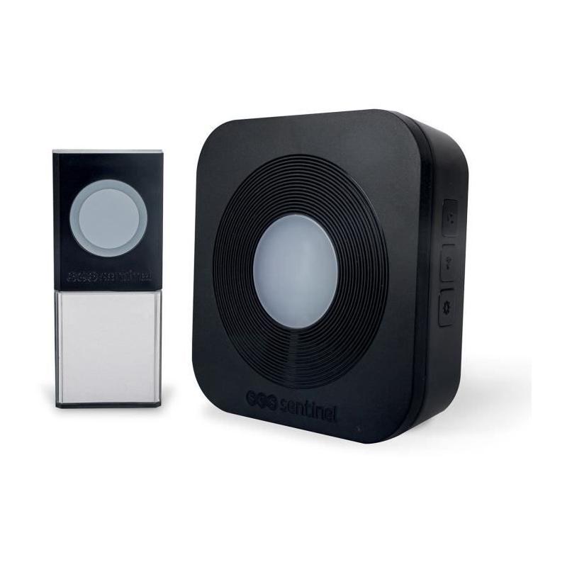 Carillon sans fil - 200m de portée - SimplyBell - Noir