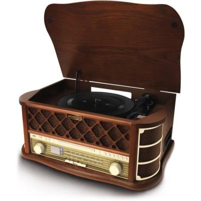 Platine rétro SENCOR STT 016 - Lecteur CD/cassettes - USB - Marron