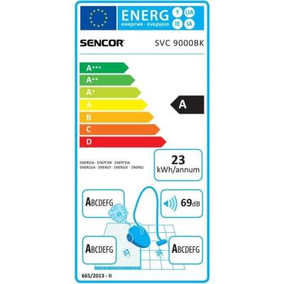 Aspirateur traineau performant SENCOR SVC 9000BK - Noir