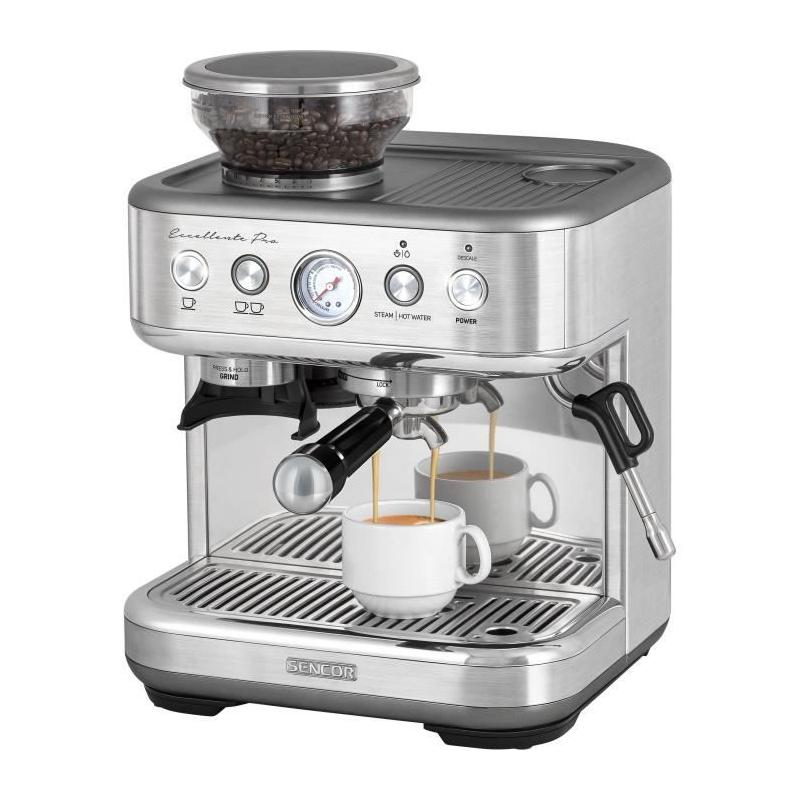 Machine à expresso SENCOR - SES 6010SS - 15 bars - Broyeur à café - Inox
