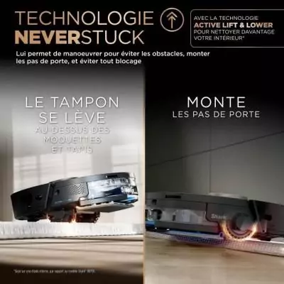 Aspirateur Robot & Laveur Shark RV2800ZEEU PowerDetect NeverTouch Pro 2-en-1 - Tout-en-un