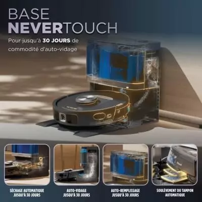 Aspirateur Robot et Laveur SHARK PowerDetect NeverTouch Autovidant - Plus responsable & facilement réparable