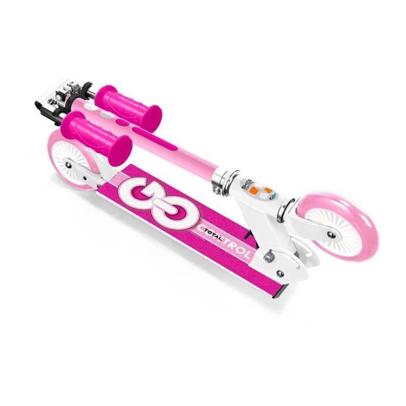 Trottinette pliable rose - Contrôle des dérapages - Enfant