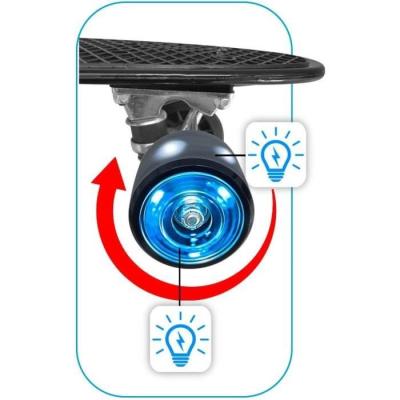 Skateboard 22 x 6 - STAMP - Contrôle des Skids - Roues lumineuses