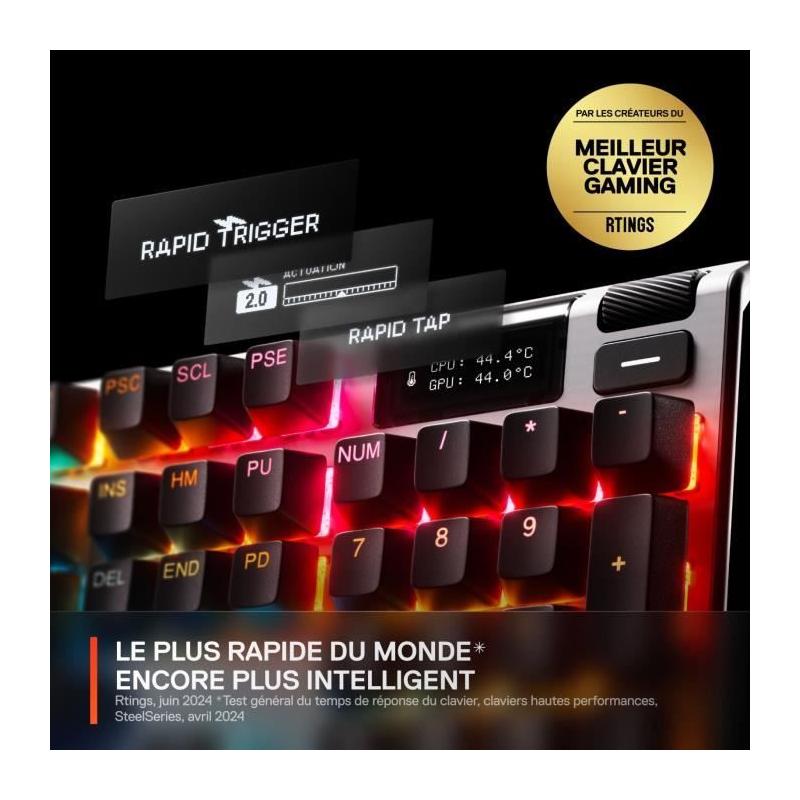 Clavier gamer mécanique filaire - STEELSERIES - APEX PRO GEN 3 - Noir - Haute Performance