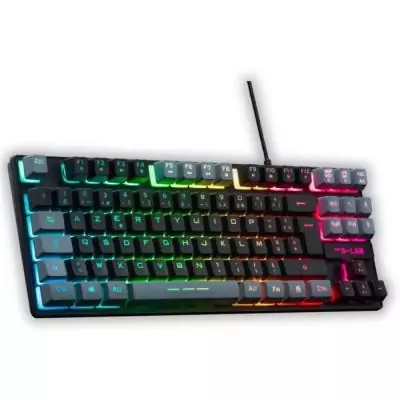 Clavier Gamer TKL - The G-Lab KEYZ CAESIUM - Effets RGB - Noir & Gris