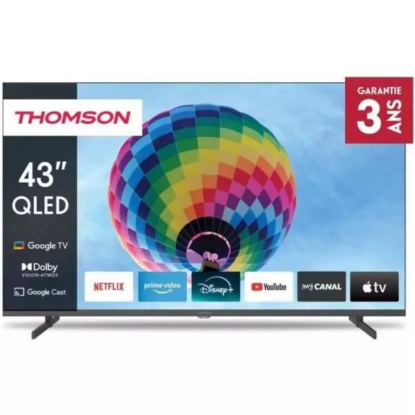 THOMSON 43QG4S14 - TV QLED 43 (109 cm) - 4K 3840x2160 - HDR 10 - Google TV - 2xHDMI 2.1 + 2xHDMI 2.0