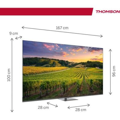TV QLED 75" Thomson - 4K UHD HDR 10 - Google TV