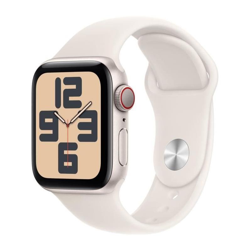 Apple Watch SE GPS + Cellular - 40mm Starlight Aluminium - Bracelet Sport - MONTRE BLUETOOTH